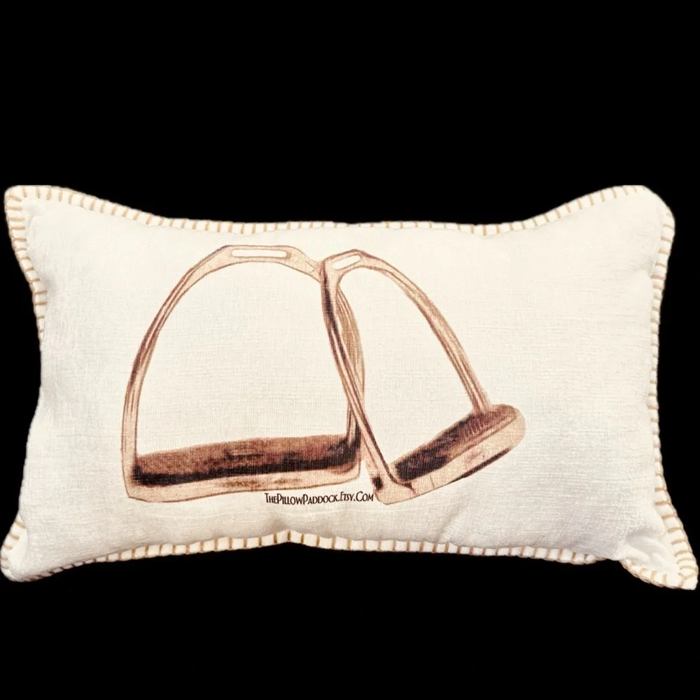 The Vintage Hunt Seat Equestrian English themed pillow 18x18 or 12x20 cover only